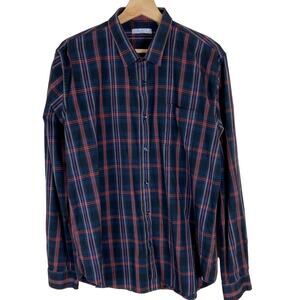 Slate Denim Co Plaid Dylan Shirt Size XL Button Down Black‎ Red Multi Cotton